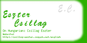 eszter csillag business card